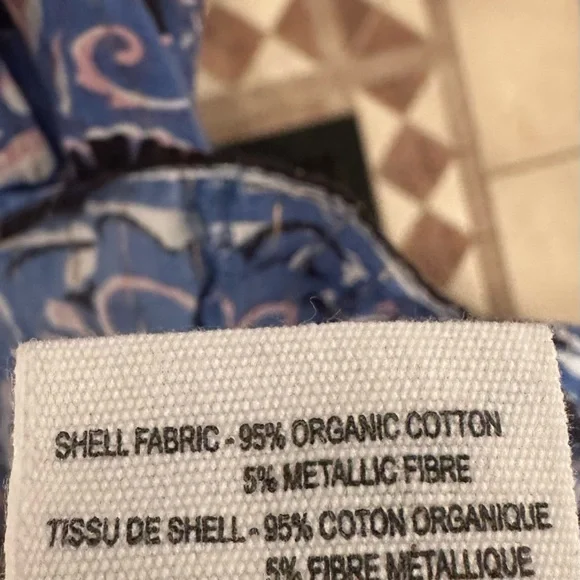 Women’s Cleobella Organic Cotton Blue Midi Dress Flutter Sleeves Size Large - Picture 5 of 5